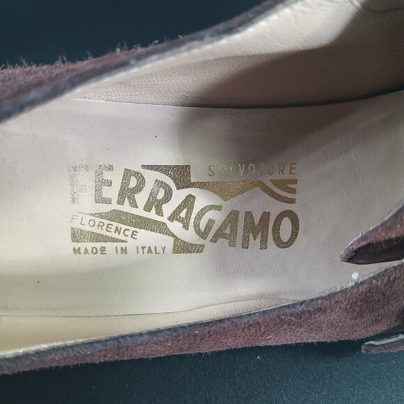 Salvatore Ferragamo Women's Flats Monk Strap Suede | 10 AAAA - Picture 13 of 16